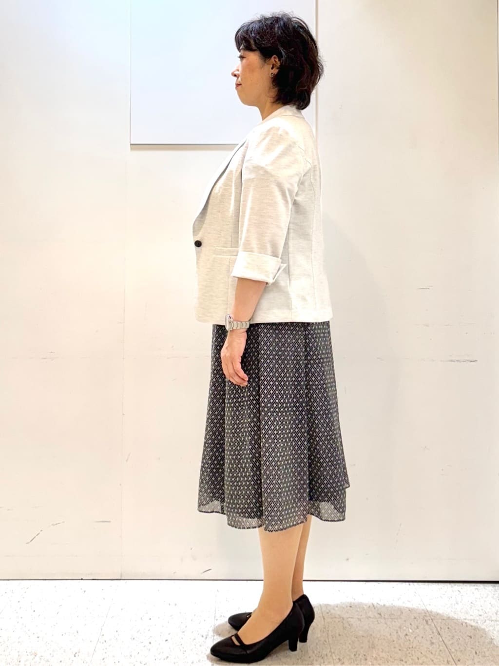ヤスコさんの「Reflect｜【マシンウォッシュ可／セットアップ可】コツキ柄プリントブラウス」を使ったコーディネート