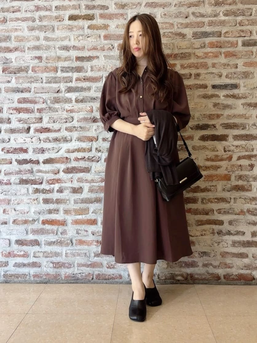 tokiさんの「THE SHOP TK｜5分袖シャツワンピース【防シワ/吸水速乾/UVケア/洗濯機OK】」を使ったコーディネート