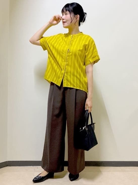  beni_gingerさんの「Reflect｜【洗える】ドビーストライプブラウス」を使ったコーディネート
