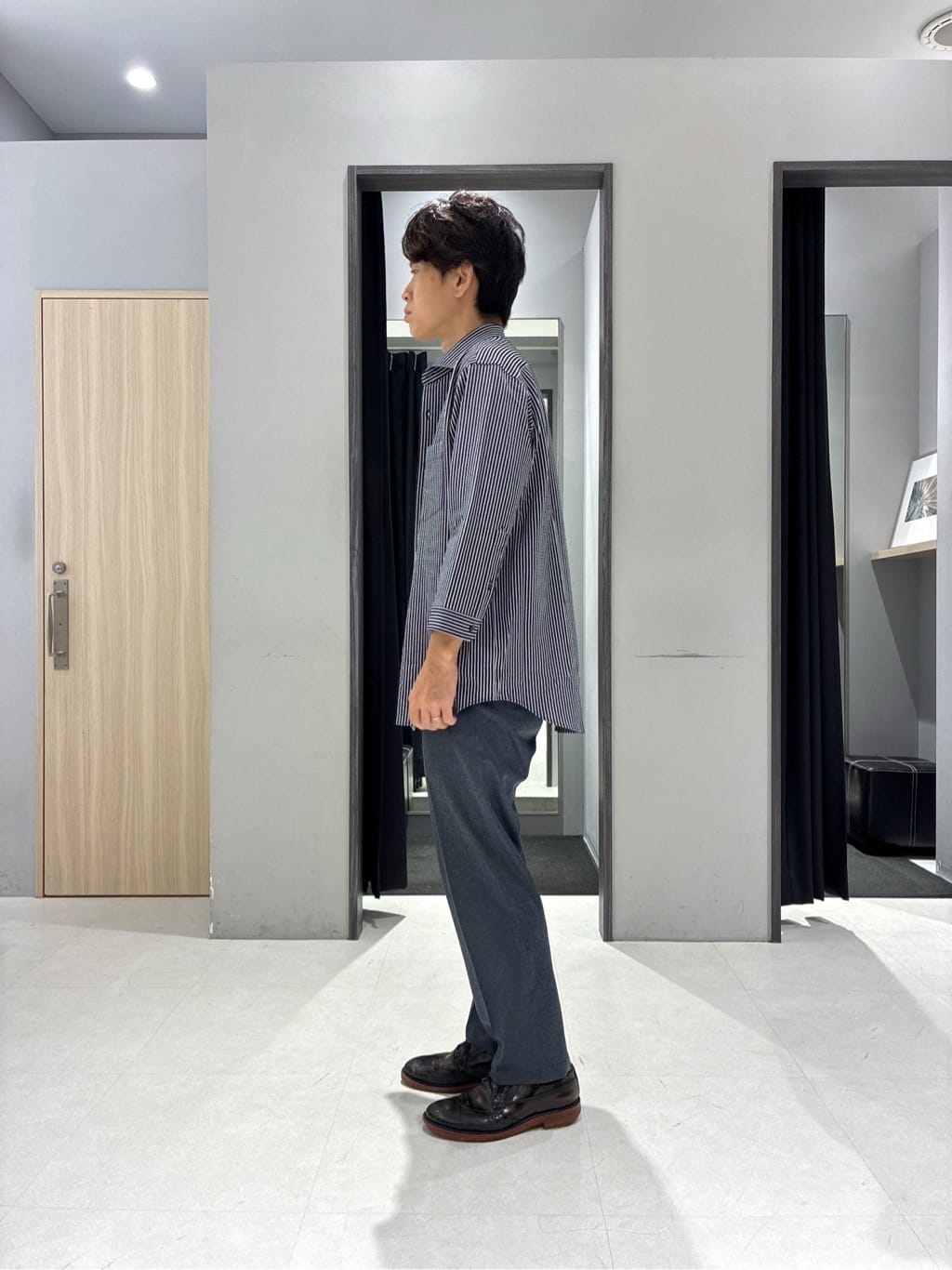 わいずみさんの「TAKEO KIKUCHI｜【COOL CITY WEAR】テーラードTシャツ /接触冷感」を使ったコーディネート