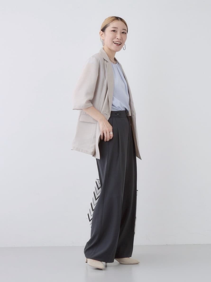 kotakiさんの「INDIVI｜ライトダブルジャケット」を使ったコーディネート