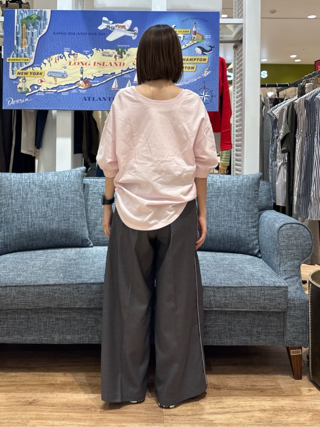 risaさんの「Dessin｜【360度可愛い/前後2WAY/洗える】ライトコットンヘンリーカットソー」を使ったコーディネート