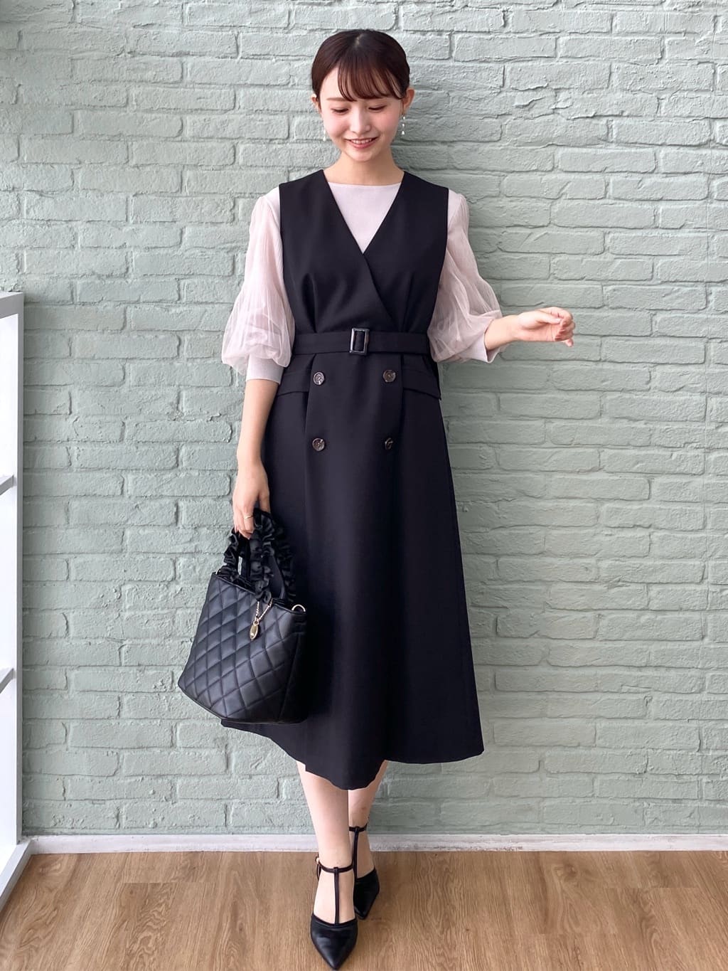 みさかさんの「index｜《5色展開》マジョリカプリーツスリーブニット【洗濯機洗い可】」を使ったコーディネート