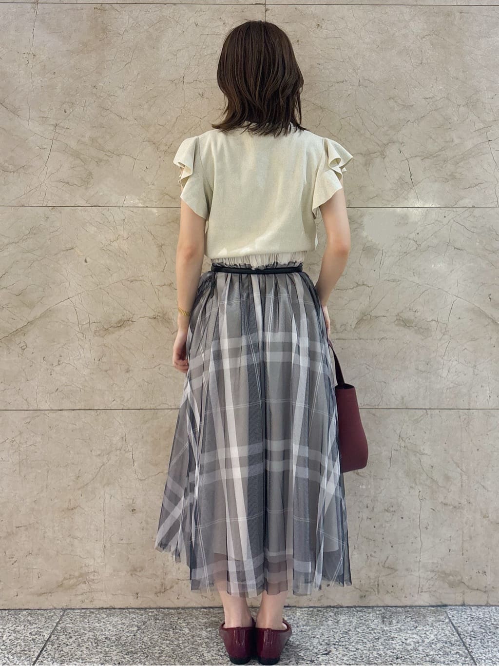 hさんの「index｜フレアスリーブボウタイニット【洗濯機洗い可／接触冷感／抗ピル】」を使ったコーディネート