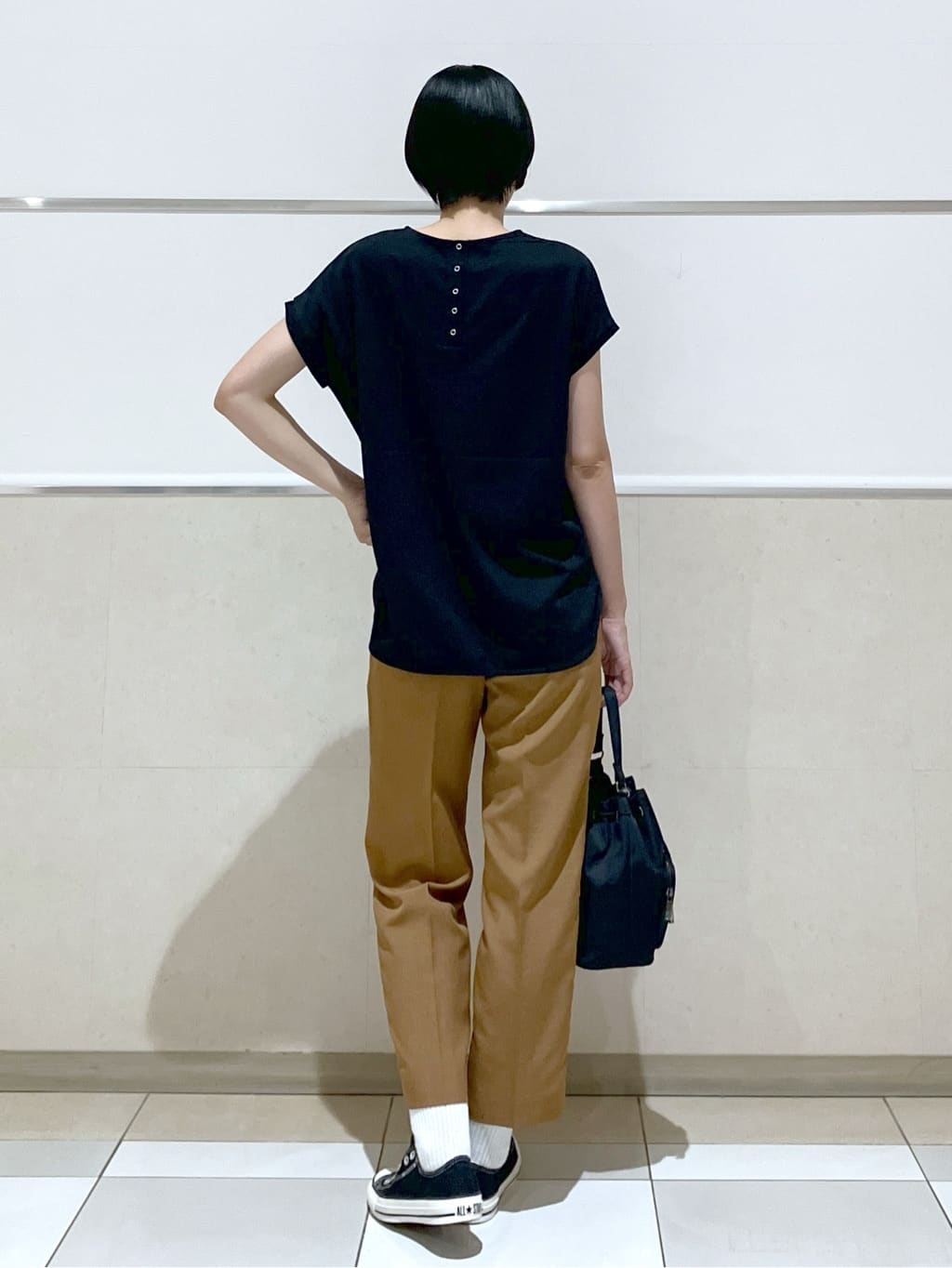 eriko さんの「Dessin｜【洗える】フレンチスリーブロゴ入りTシャツ」を使ったコーディネート