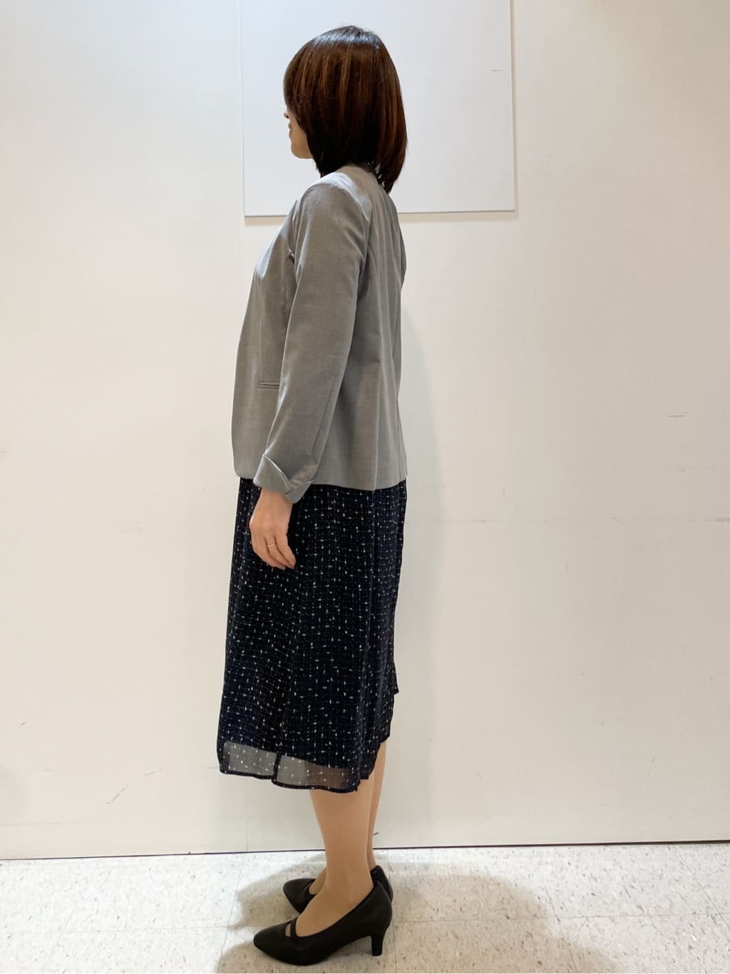 めいさんの「Reflect｜【WEB先行カラーあり／マシンウォッシュ可／ナローベルト付き】オフボディツイードチェックワンピース」を使ったコーディネート