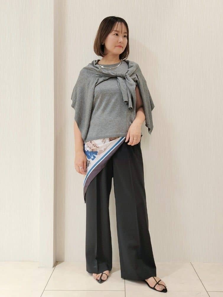 naokoさんの「UNTITLED｜【前後2WAY/アンサンブル可/ゆったり】シアーカーディガン」を使ったコーディネート