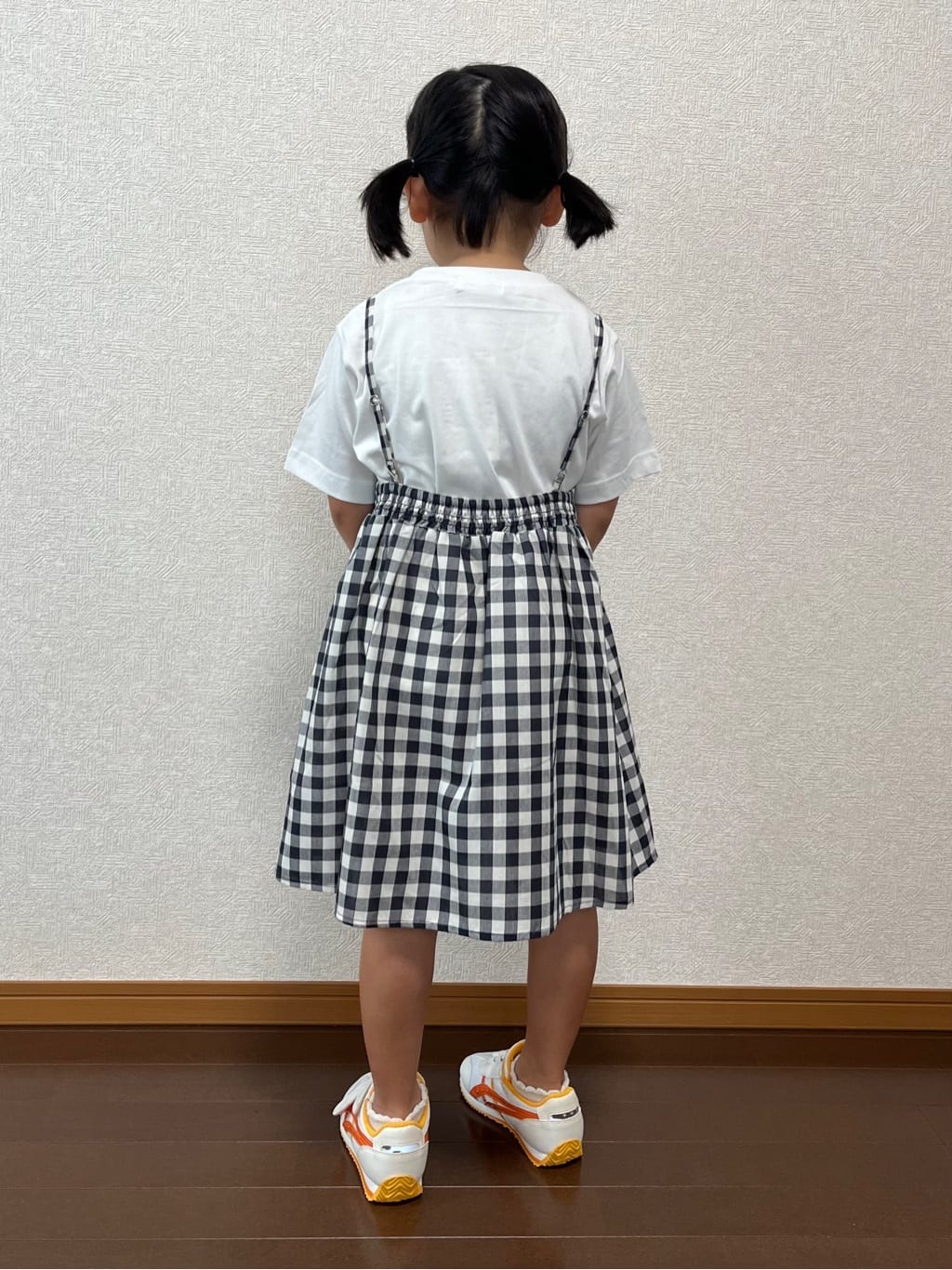 canaさんの「Dessin｜【リンクコーデ・洗える】ウエストドロスト付きチェック柄ワンピース」を使ったコーディネート