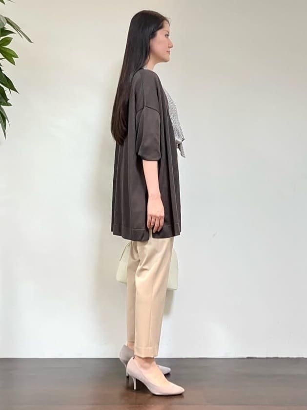 カレンさんの「UNTITLED｜【通勤/オフィス】ジオメ柄ボウタイブラウス」を使ったコーディネート