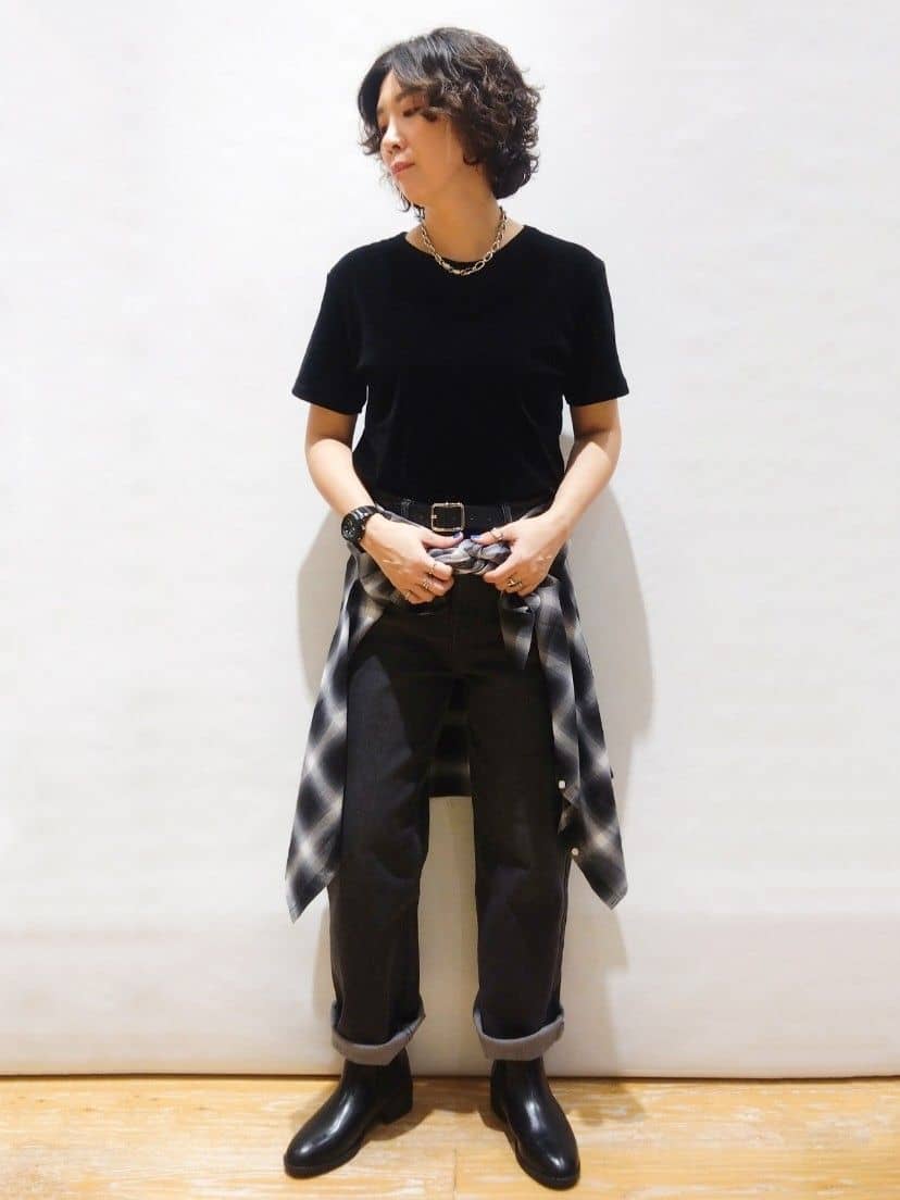 ぽんさんの「OPAQUE.CLIP｜オンブレチェックシャツ【洗濯機洗い可】」を使ったコーディネート