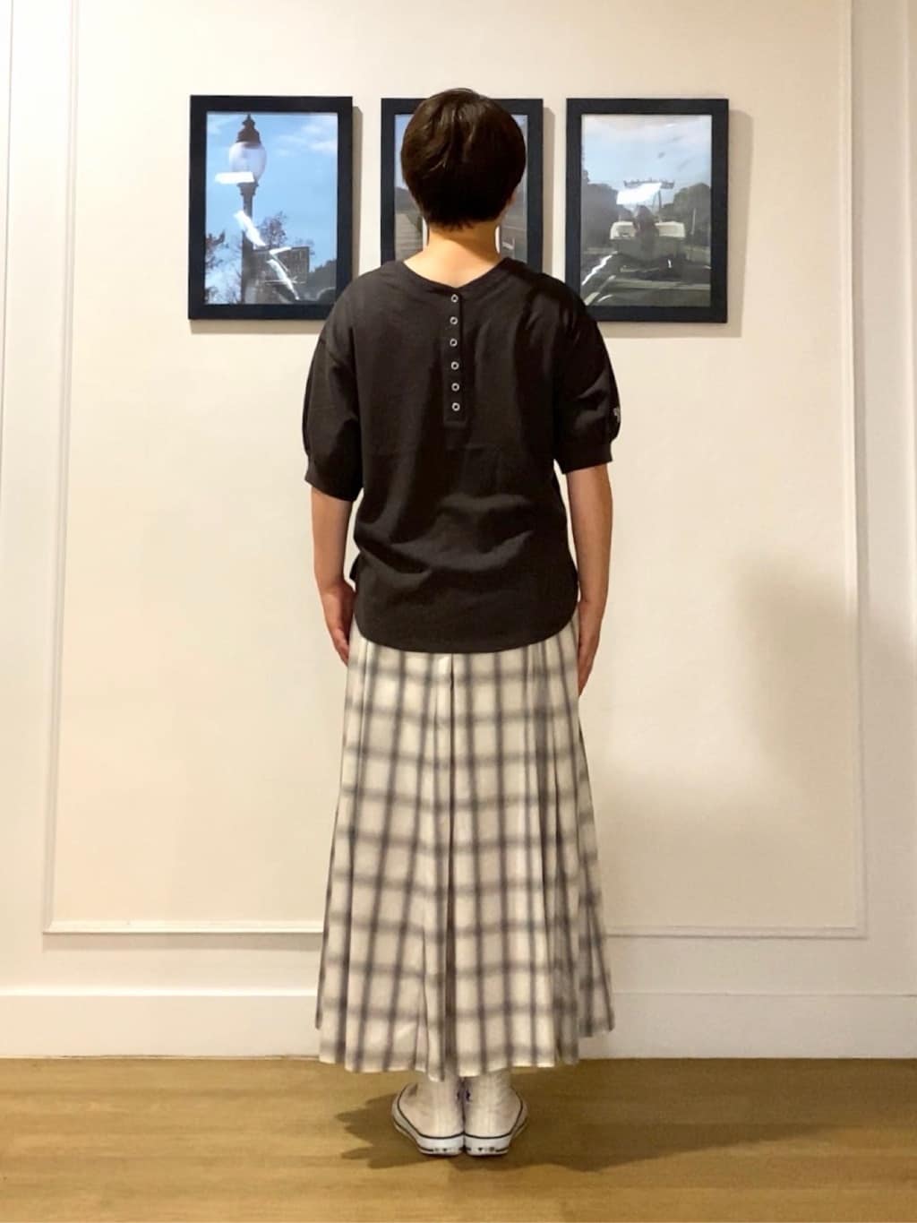 Hiroさんの「Dessin｜【360度可愛い/前後2WAY/洗える】ライトコットンヘンリーカットソー」を使ったコーディネート