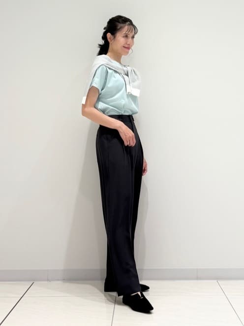 kayoさんの「INDIVI｜【インナーとしても活躍！】シンプルTシャツ」を使ったコーディネート