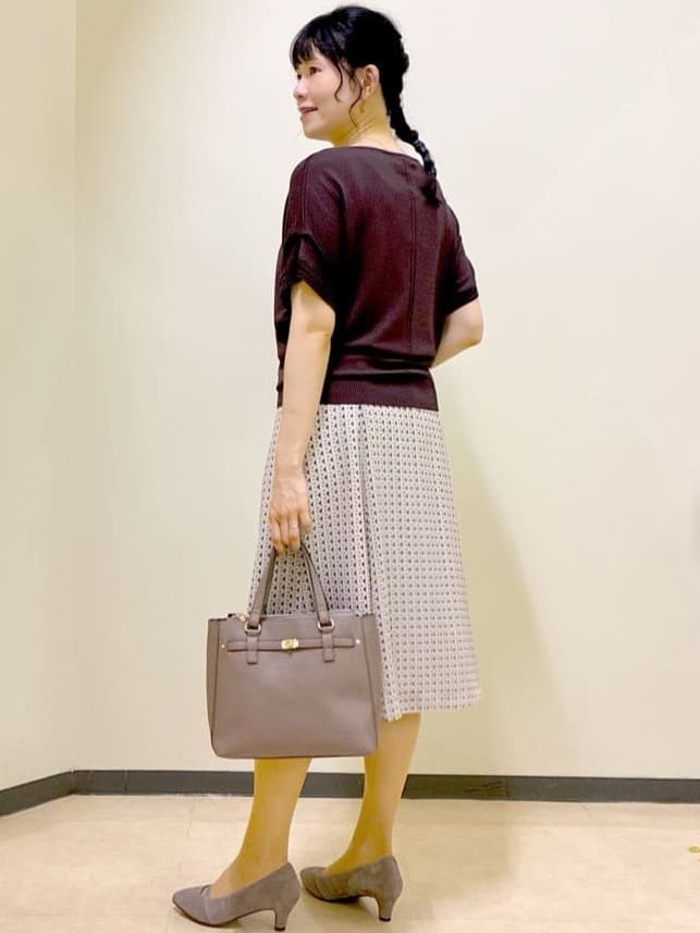  beni_gingerさんの「Reflect｜【選べる7色◎／手洗い可／二の腕カバー】半袖ニット」を使ったコーディネート