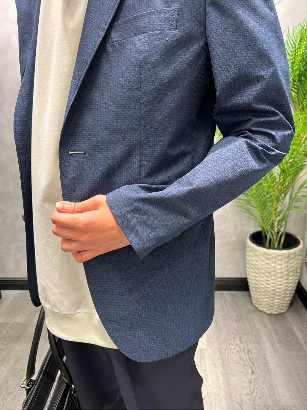 ruiさんの「TAKEO KIKUCHI｜【抗菌防臭】COOL DOTS（R）ドビープリント ジャケット」を使ったコーディネート
