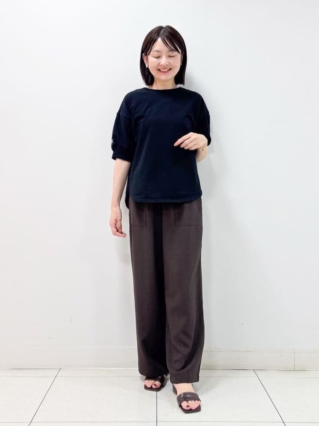 nakajoさんの「Dessin｜【360度可愛い/前後2WAY/洗える】ライトコットンヘンリーカットソー」を使ったコーディネート