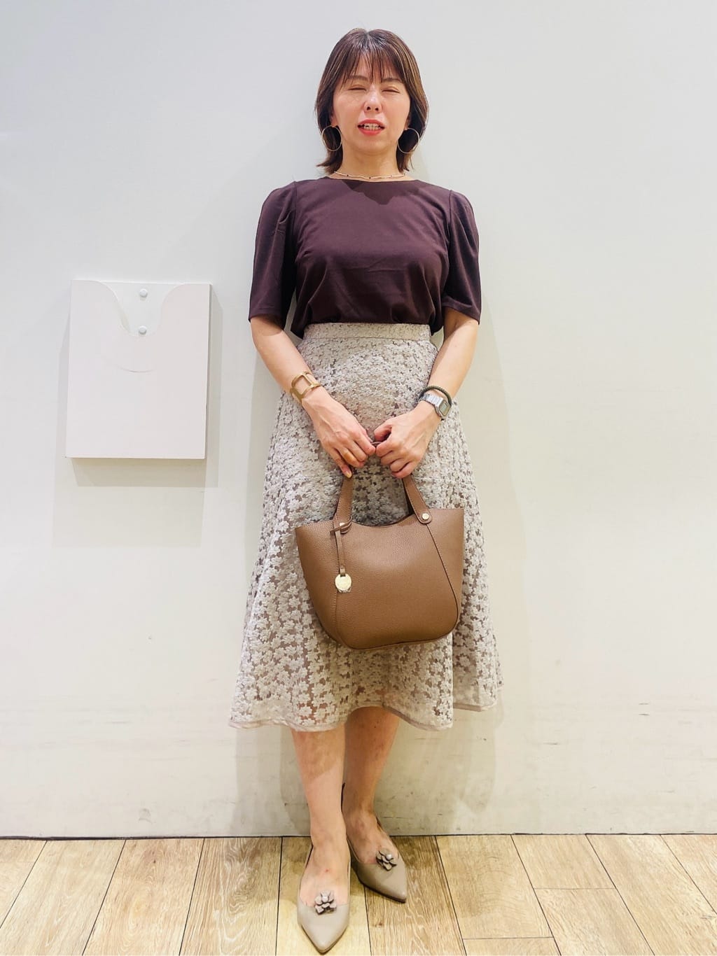 YUKOさんの「index｜《7色展開／XS-LLサイズ》多機能タックスリーブトップス【汗ジミ防止／吸水速乾／接触冷感／UVケア」を使ったコーディネート