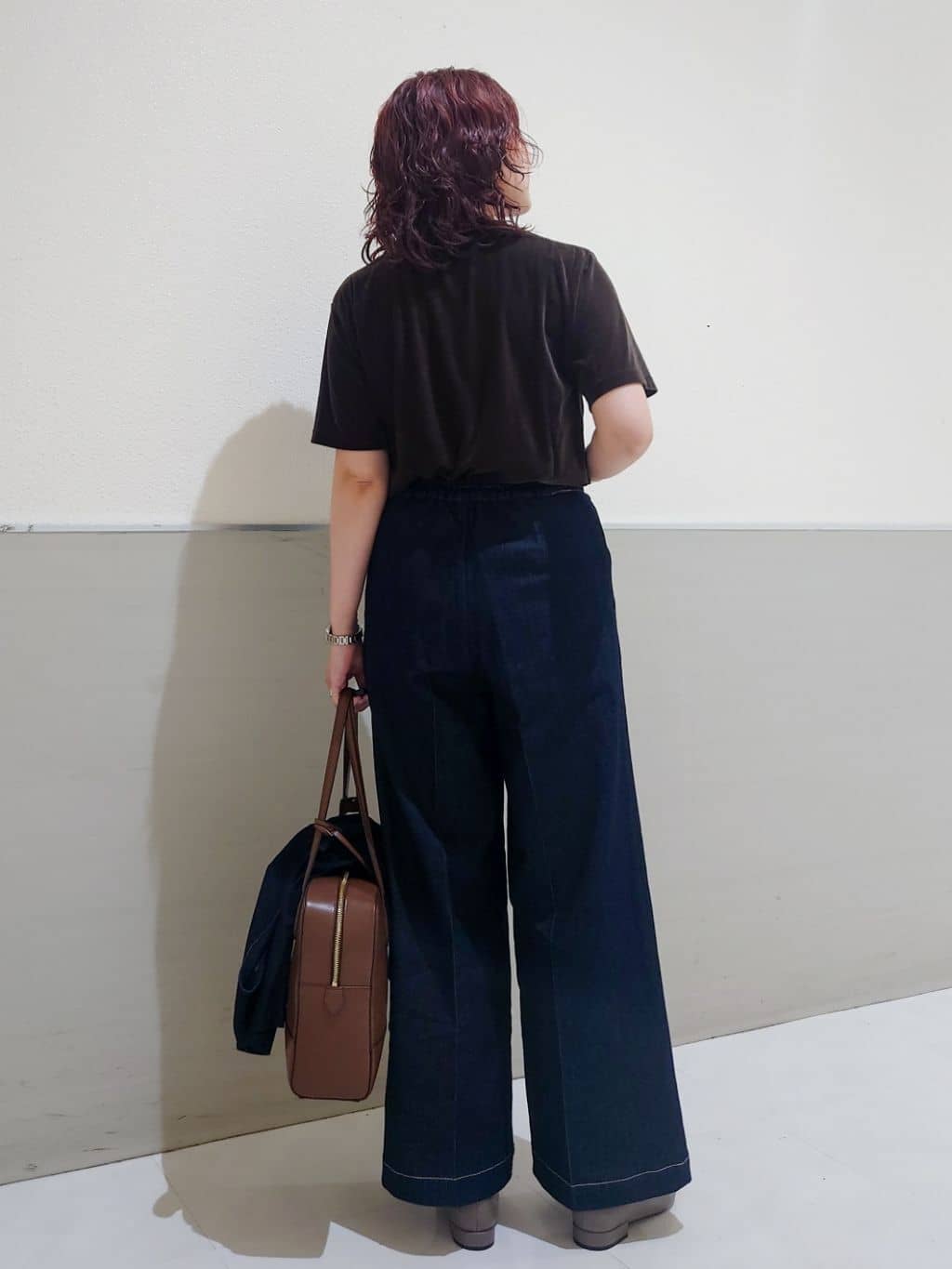 maruさんの「THE SHOP TK｜シアーベロアカットソー【洗える】」を使ったコーディネート