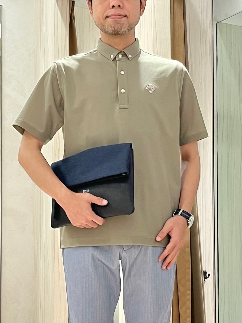 URAさんの「TAKEO KIKUCHI｜【全7サイズ&times;8色展開！】トップマルチヘリンボン パンツ」を使ったコーディネート