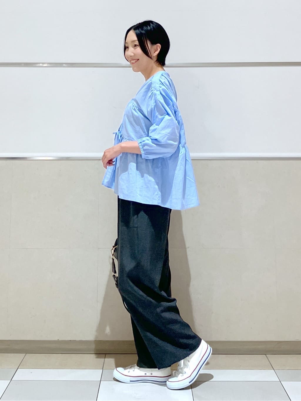 eriko さんの「Dessin｜【洗える】フロントリボン七分袖ブラウス」を使ったコーディネート
