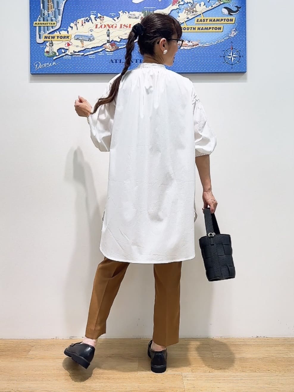 Yasucoさんの「Dessin｜【洗える】ラグランスリーブチュニックシャツ」を使ったコーディネート