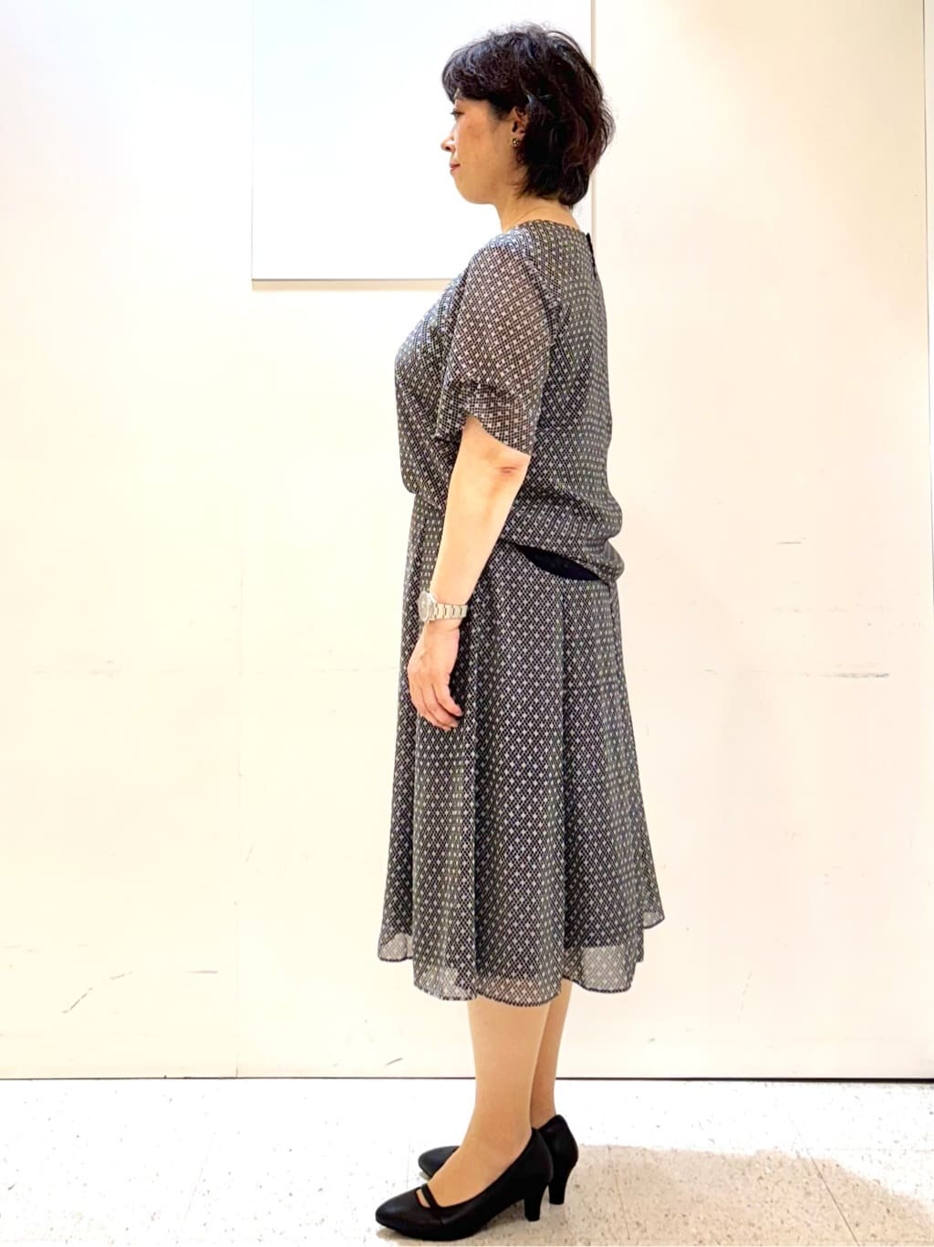 ヤスコさんの「Reflect｜【マシンウォッシュ可／セットアップ可】コツキ柄プリントブラウス」を使ったコーディネート