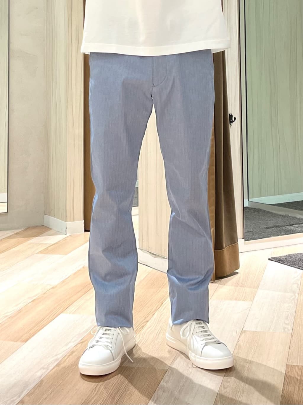 URAさんの「TAKEO KIKUCHI｜【COOL CITY WEAR】DotAir（R）サッカー シャツ」を使ったコーディネート