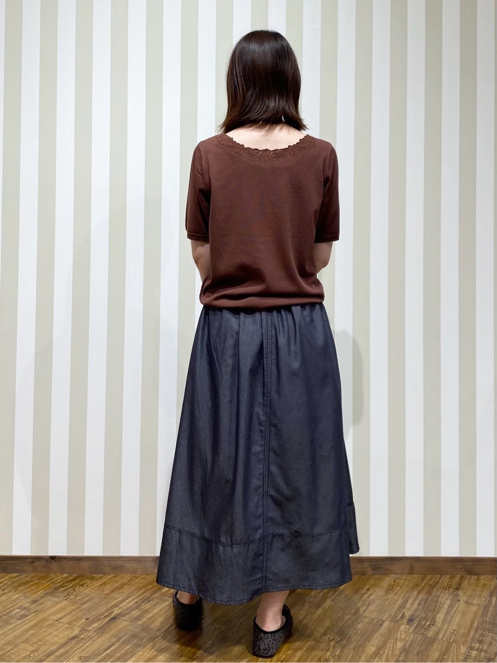 SAOさんの「SHOO･LA･RUE｜【洗える/S-LL/前後2WAY】きれい見え 刺繍ニットカーディガン」を使ったコーディネート