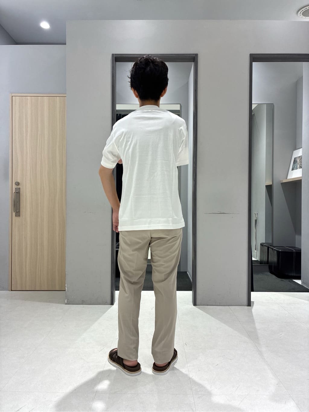 わいずみさんの「TAKEO KIKUCHI｜【COOL CITY WEAR】エアートール オープンカラーシャツ /接触冷感・通気性」を使ったコーディネート