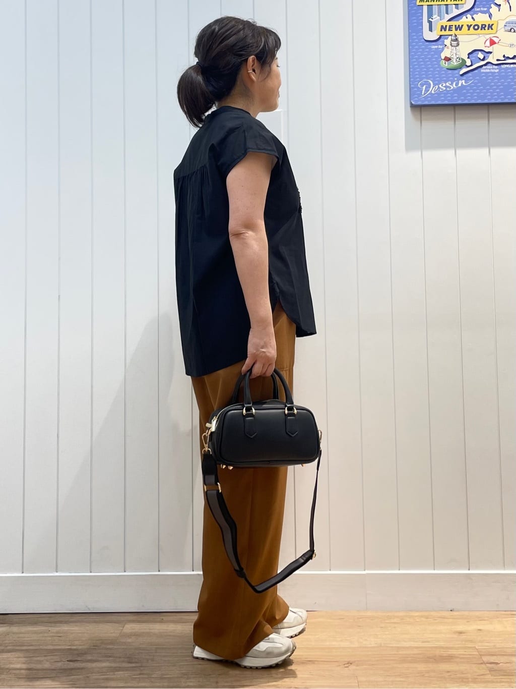 msatoさんの「Dessin｜【洗える】スタンドカラーフリルブラウス」を使ったコーディネート