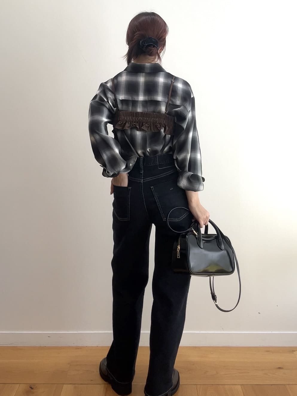 RINAさんの「OPAQUE.CLIP｜オンブレチェックシャツ【洗濯機洗い可】」を使ったコーディネート