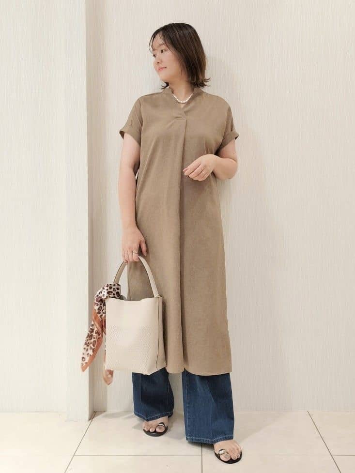 naokoさんの「UNTITLED｜【UV/はっ水】リラククールワンピース」を使ったコーディネート