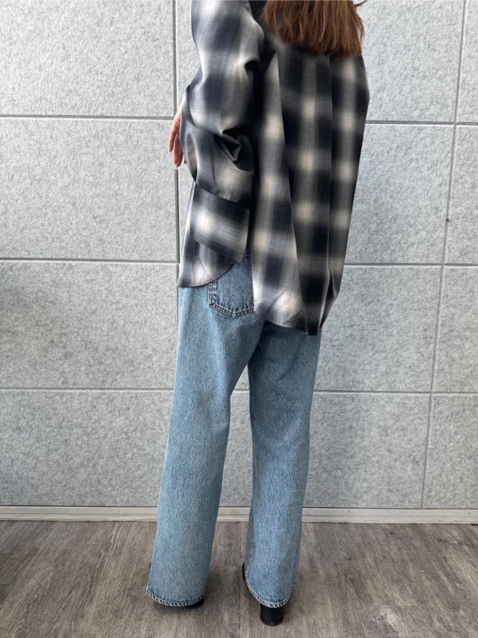 designer yukaさんの「CODE A｜shadow check over shirt」を使ったコーディネート