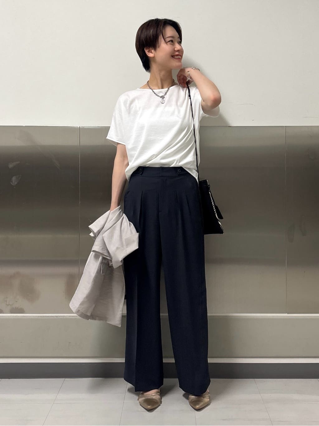 kanaeさんの「INDIVI｜ライトダブルジャケット」を使ったコーディネート