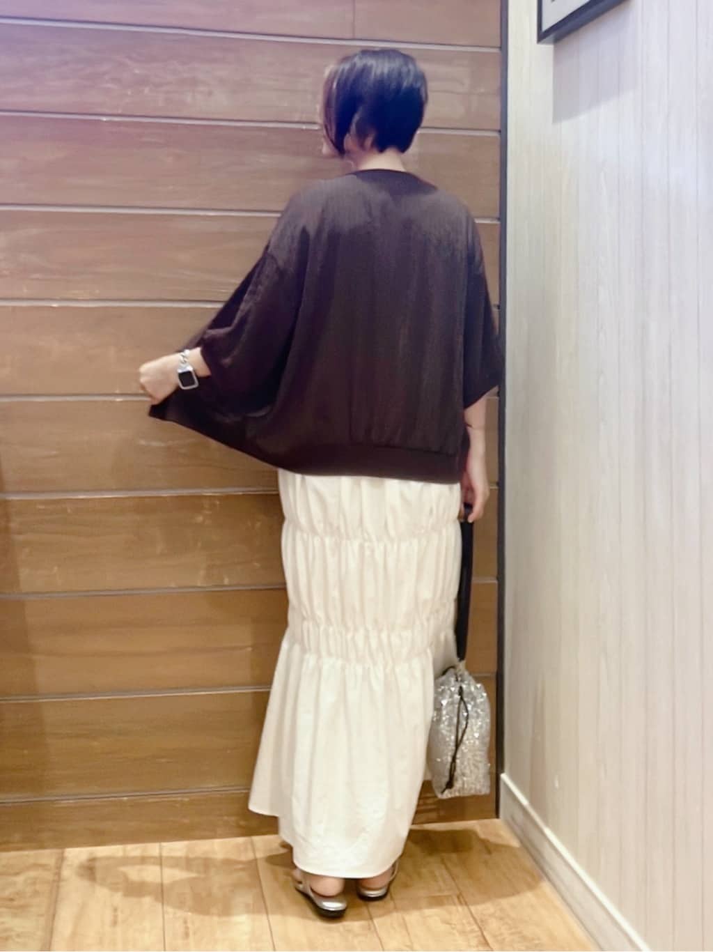 aaamiさんの「SHOO･LA･RUE｜◆【S-LL】ふわっとしたフォルムが魅力 Vネックカーディガン」を使ったコーディネート