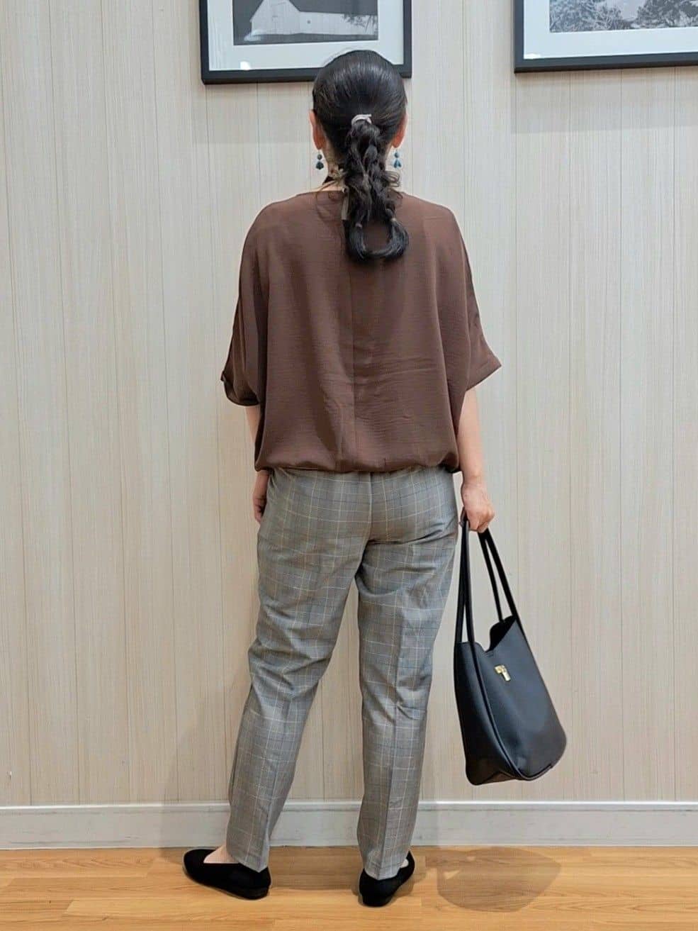 Saoさんの「SHOO･LA･RUE｜【洗濯後しわになりにくい】さらっとタッチの 5分袖ドルマンブラウス」を使ったコーディネート