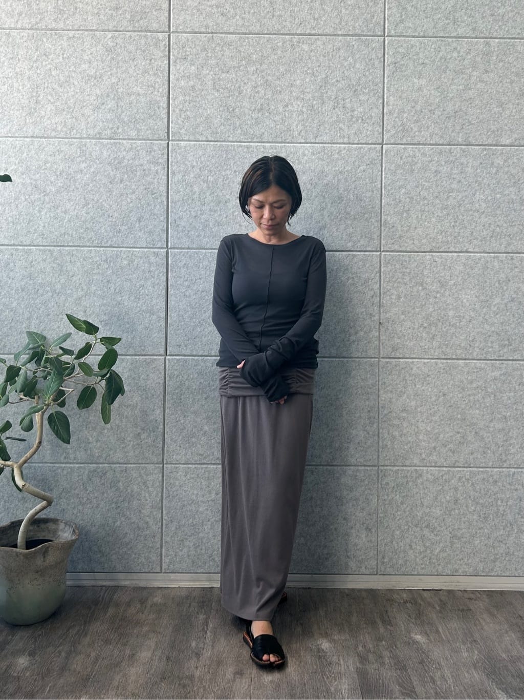 yukoさんの「CODE A｜drawstring skirt dress」を使ったコーディネート