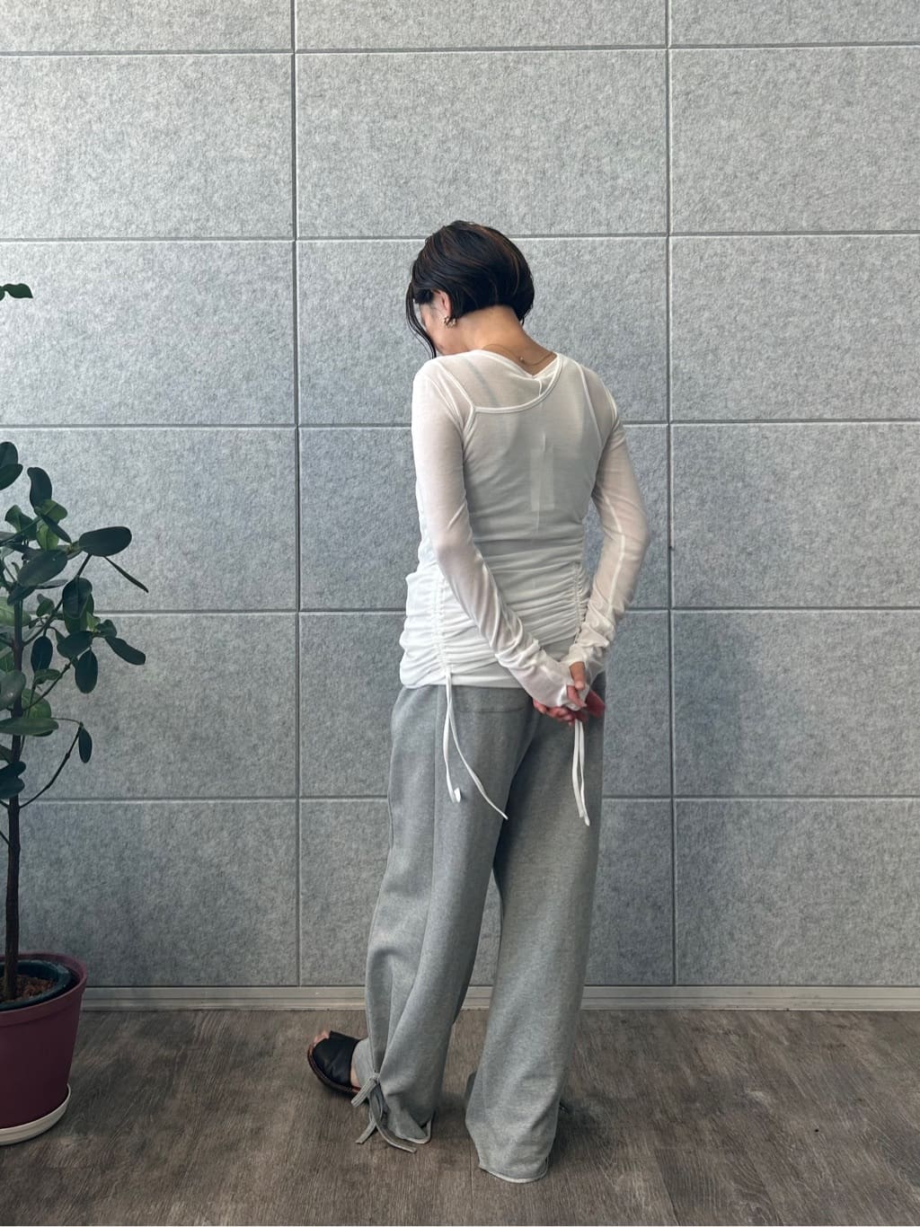 yukoさんの「CODE A｜asymmetry gather tank」を使ったコーディネート