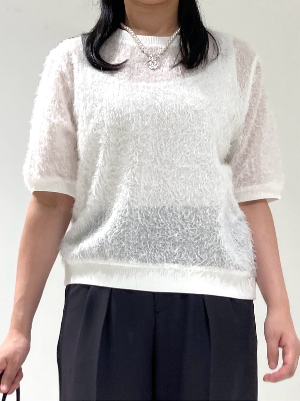 momokoさんの「INDIVI｜ヘアリージャカードトップス」を使ったコーディネート
