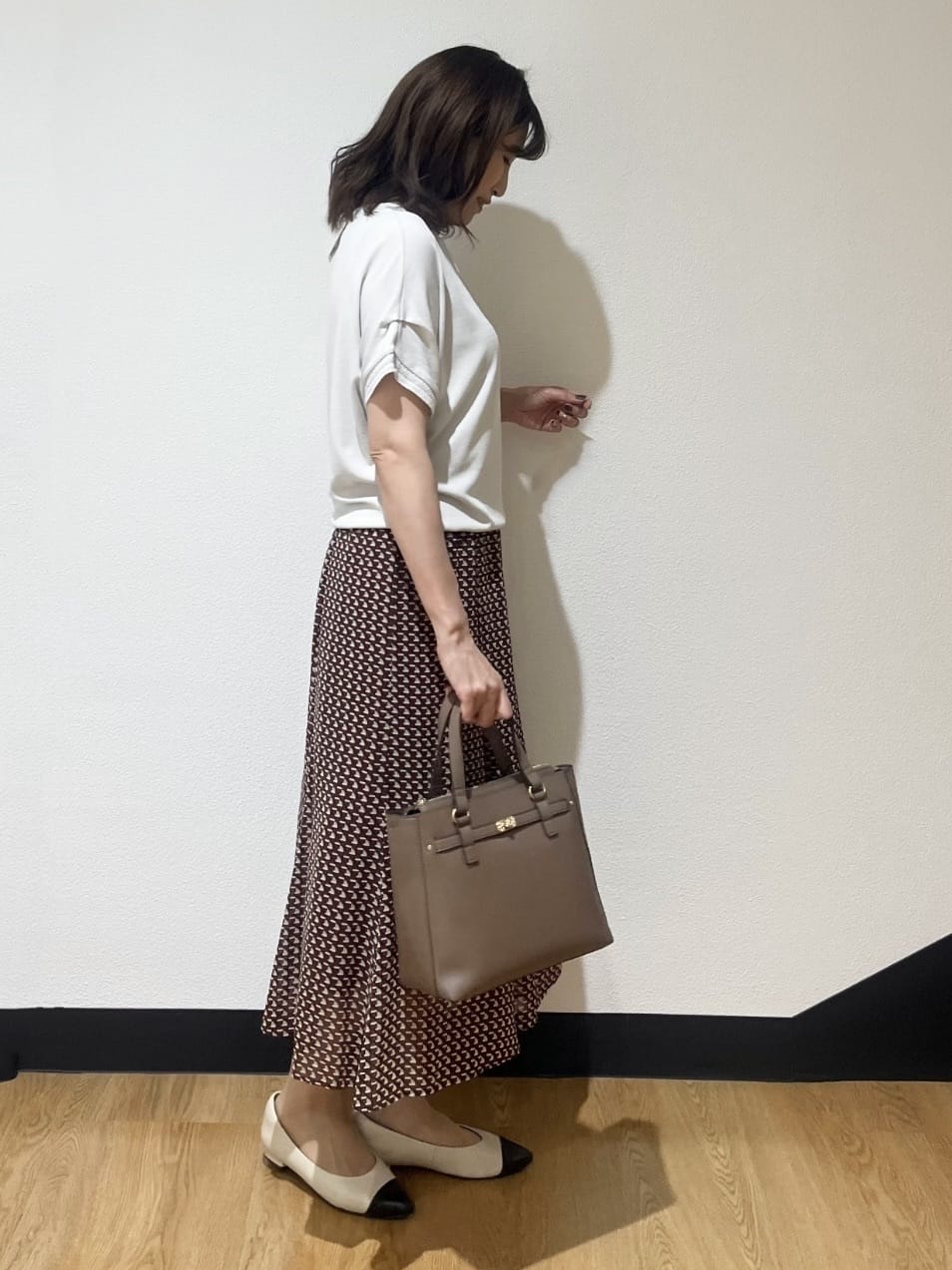 ayaさんの「Reflect｜【選べる7色◎／手洗い可／二の腕カバー】半袖ニット」を使ったコーディネート