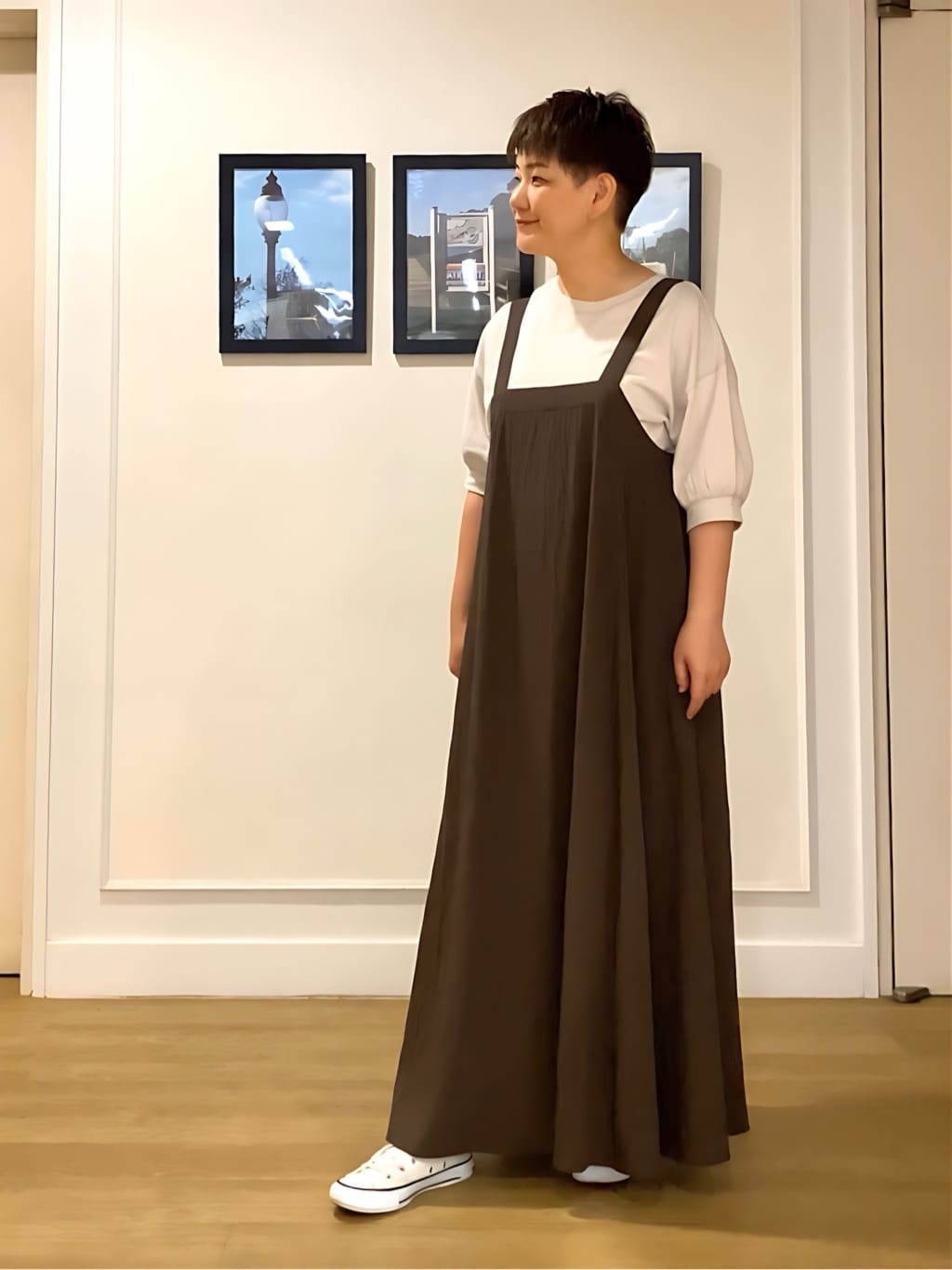 Hiroさんの「Dessin｜【360度可愛い/前後2WAY/洗える】ライトコットンヘンリーカットソー」を使ったコーディネート