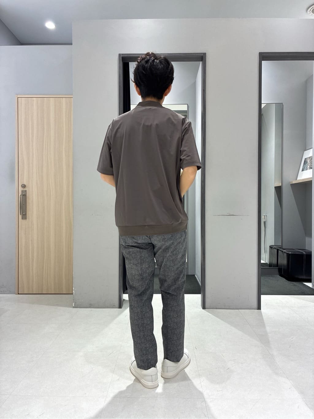 わいずみさんの「TAKEO KIKUCHI｜【COOL CITY WEAR】テーラードTシャツ /接触冷感」を使ったコーディネート