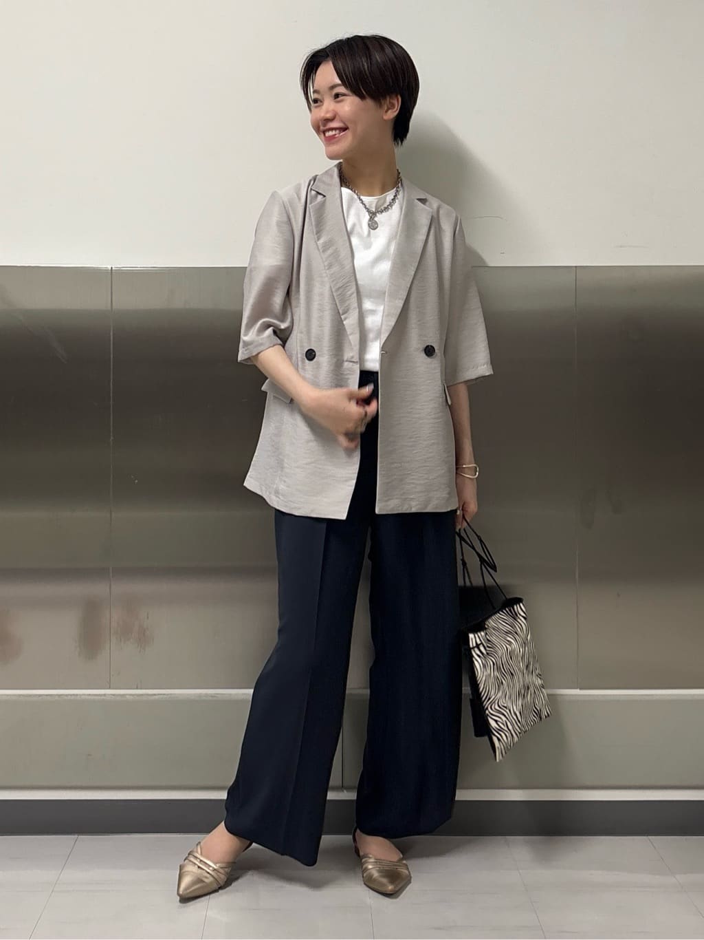 kanaeさんの「INDIVI｜ライトダブルジャケット」を使ったコーディネート