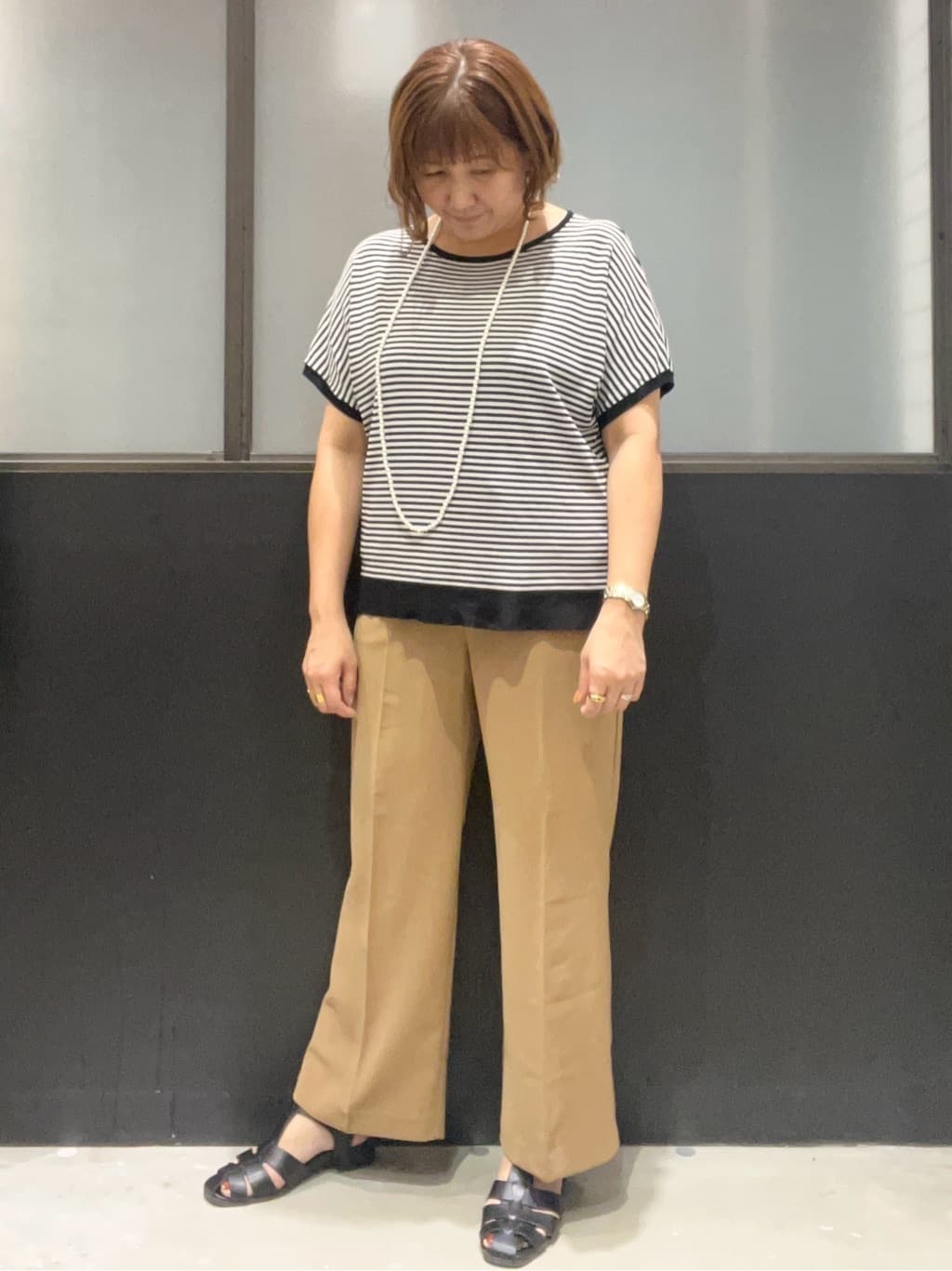 のん.Yさんの「OPAQUE.CLIP｜《6色展開／S-LLサイズ》ドルマンスリーブニット【UV／接触冷感／洗濯機洗い可／抗ピル】」を使ったコーディネート