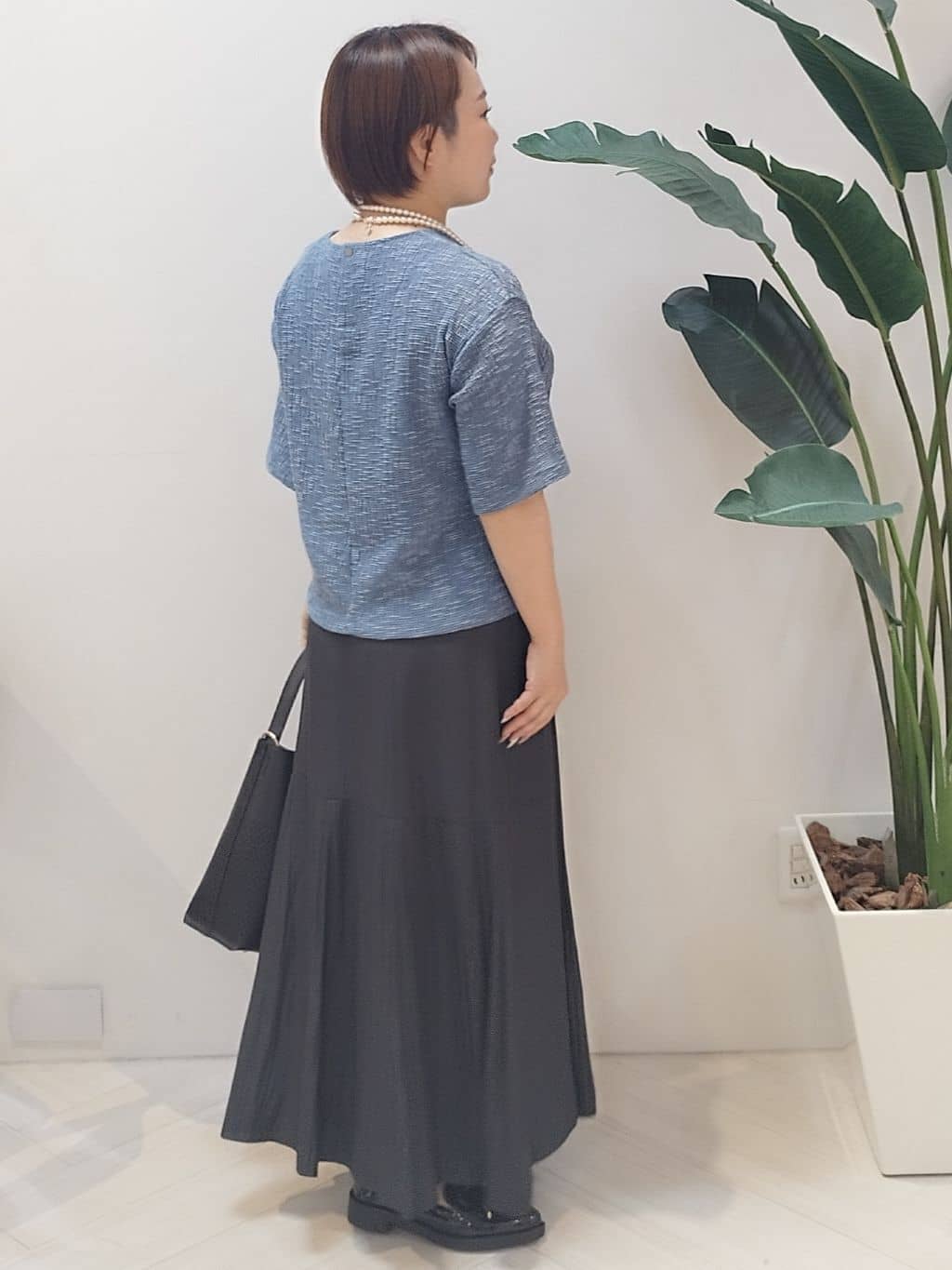 s u g iさんの「UNTITLED｜【五分袖/ジャージトップス】スラブカールマイヤープルオーバー」を使ったコーディネート