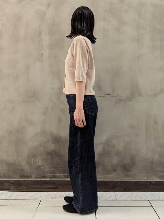 shioさんの「grove｜【美シルエット/選べる着丈】大人のためのバギーデニム」を使ったコーディネート