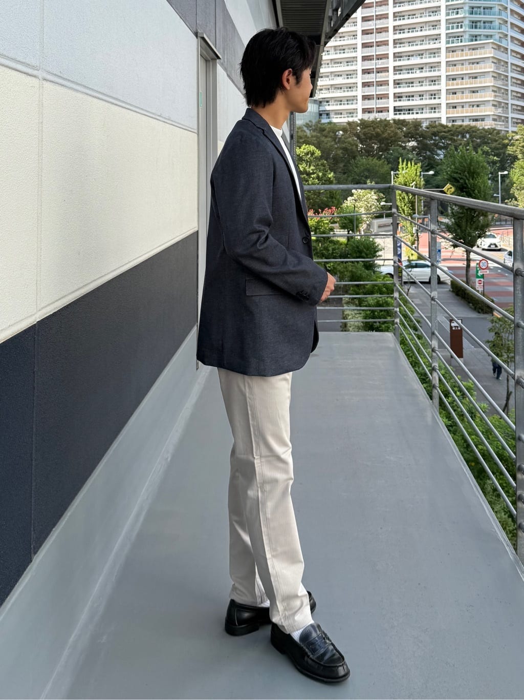 はちゃさんの「THE SHOP TK｜エバーデニムジャケット【色落ちしにくい/洗濯機OK/ストレッチ/セットアップ可】」を使ったコーディネート