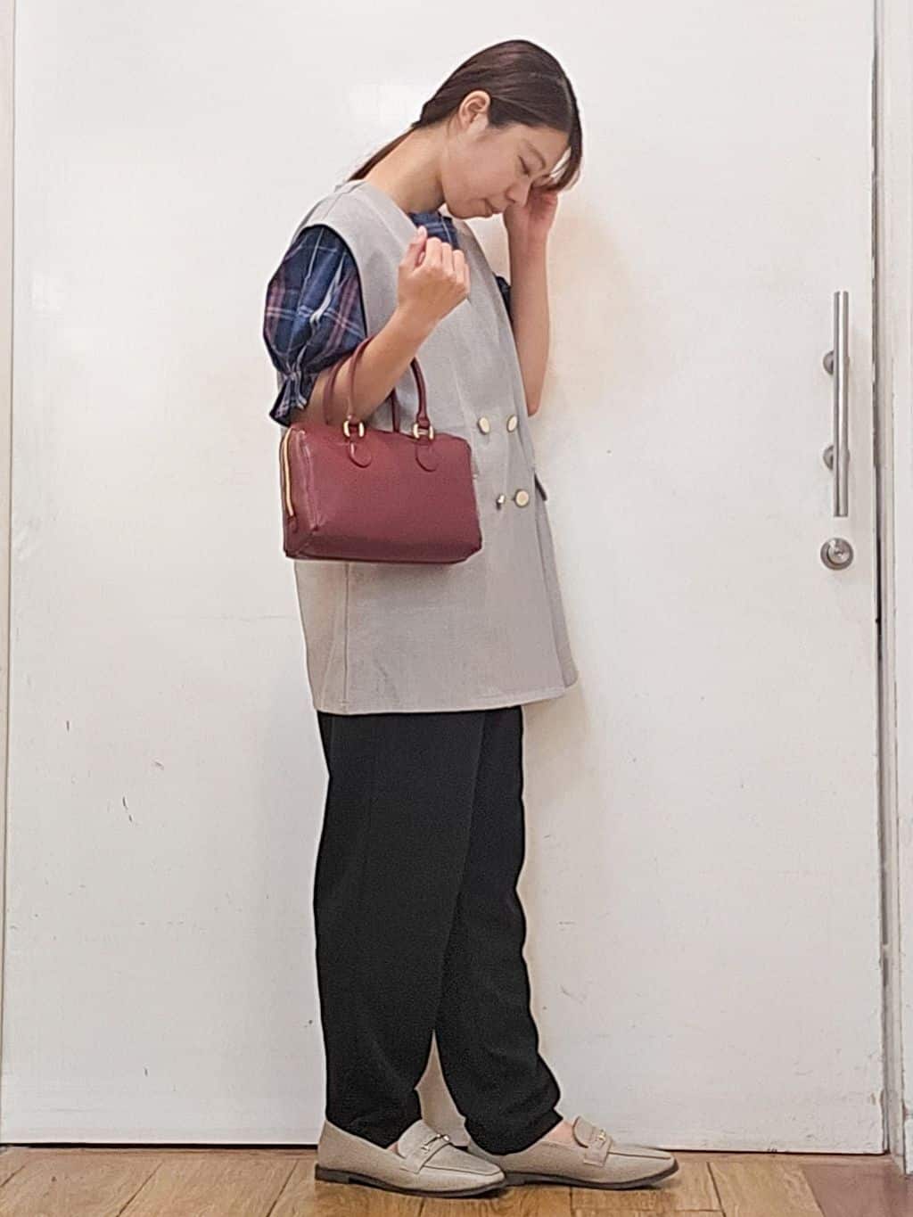 miyaさんの「SHOO･LA･RUE｜【S-LL/セットアップ可/洗濯後しわになりにくい】ダブルベスト」を使ったコーディネート