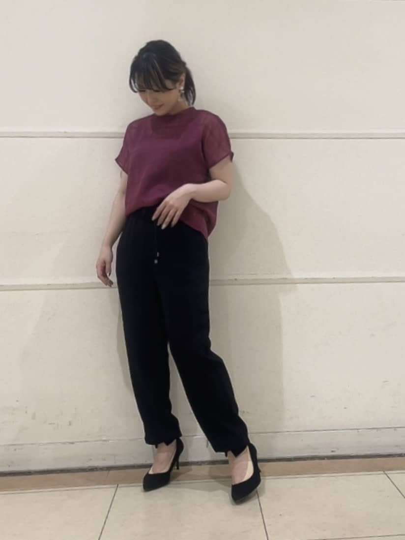watanabeさんの「UNTITLED｜【シアー】チェックスタンドネックブラウス」を使ったコーディネート