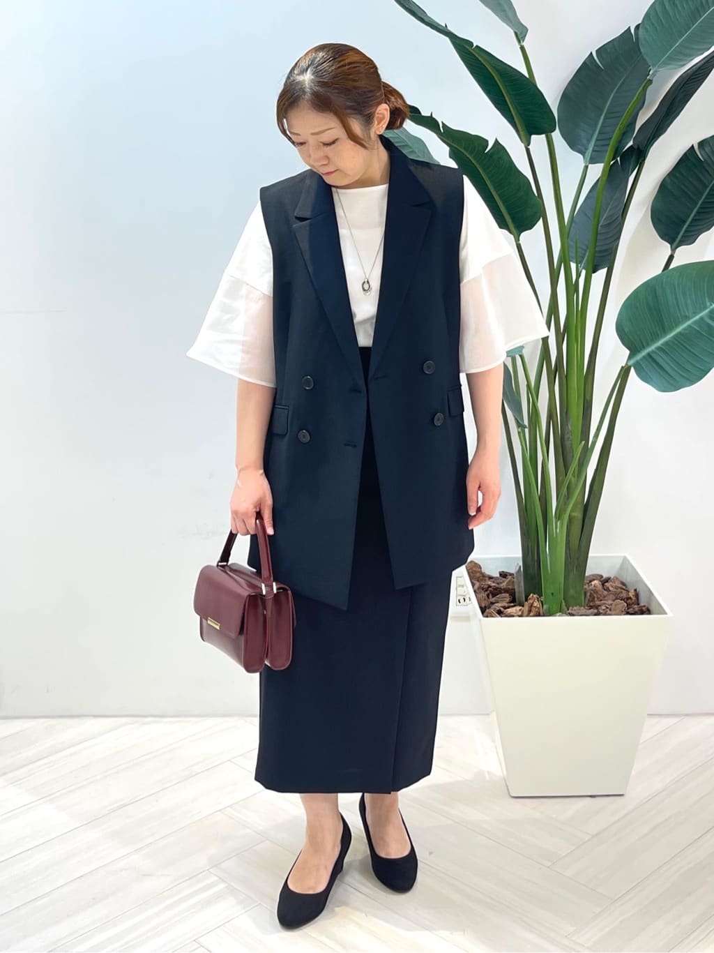 Tomoさんの「UNTITLED｜【セットアップ可/洗える】スラブテーラードカラージレ」を使ったコーディネート