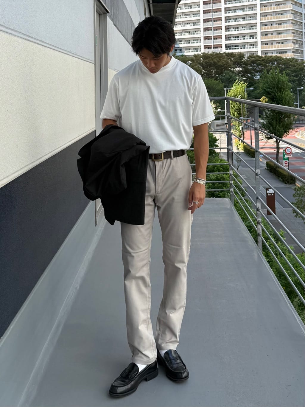 はちゃさんの「THE SHOP TK｜CARREMAN／キャリーマンTRジャケット【セットアップ可/洗濯機OK】」を使ったコーディネート